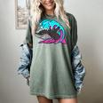 Retro 80s Shark Whale Diving Nostalgia Shark Party Women's Comfort Colors T-Shirt Berry