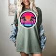 Retro 80s Synthwave Sunset & Palm Trees Retro Nostalgia 80s Women's Comfort Colors T-Shirt Berry