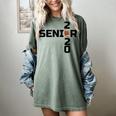 Senior 2020 Football Graduation Shirt Women's Comfort Colors T-Shirt Berry
