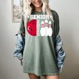 Senior 2025 Bowling Player Class Of 2025 Graduation Seniors Women's Comfort Colors T-Shirt Berry