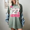 Senior 2027 Class Of 2027 Pink Coquette Bow Graduation Girl Women's Comfort Colors T-Shirt Berry
