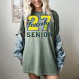 Senior Class Of 2027 Graduation Yellow And Blue On The Back Premium Tri-Blend Women's Comfort Colors T-Shirt Berry