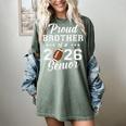 Senior Football Brother Class Of 2026 Graduation Graduate Women's Comfort Colors T-Shirt Berry