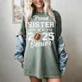 Senior Football Sister Class Of 2025 Graduation Graduate Women's Comfort Colors T-Shirt Berry