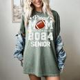 Senior Mom Class Of 2024 Football Proud Mom Graduation Women's Comfort Colors T-Shirt Berry