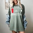Social Battery Low Anti-Social Introvert Women's Comfort Colors T-Shirt Berry Social Battery Low Anti-Social Introvert Women's Comfort Colors T-Shirt Berry