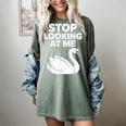 Stop Looking At Me Swan Introvert Humor Women's Comfort Colors T-Shirt Berry