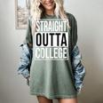 Straight Outta College Movie Parody Graduation Women's Comfort Colors T-Shirt Berry