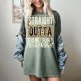 Straight Outta Cosmetology School Leopard Graduation Women's Comfort Colors T-Shirt Berry