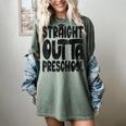 Straight Outta Preschool Graduation Cap Gown 2022 Cute Women's Comfort Colors T-Shirt Berry