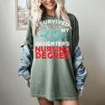 I Survived My Daughter's Nurse Degree School Graduation Women's Comfort Colors T-Shirt Berry