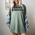I Survived Elementary Graduation School Student Women's Comfort Colors T-Shirt Berry