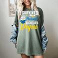 i Survived My Husbands Bachelors Degree Graduation Gifts Women's Comfort Colors T-Shirt Berry