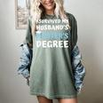 i Survived My Husbands Masters Degree College Graduation Women's Comfort Colors T-Shirt Berry