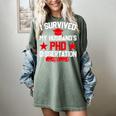 I Survived My Husband's PHD Dissertation Graduation Women's Comfort Colors T-Shirt Berry