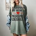 I Survived My Mom's Nursing Degree School Graduation Nursing Women's Comfort Colors T-Shirt Berry