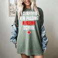 I Survived Her Passing Nursing School Graduation Women's Comfort Colors T-Shirt Berry