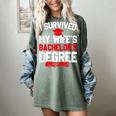 I Survived My Wife's Bachelor's Degree Graduation Women's Comfort Colors T-Shirt Berry