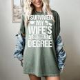 I Survived My Wifes Doctorate Degree Graduation Women's Comfort Colors T-Shirt Berry