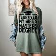 I Survived My Wife's Masters Degree Graduation Class Of 2025 Women's Comfort Colors T-Shirt Berry