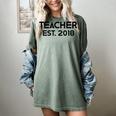 Teacher Graduation Teacher Est 2018 Tee Him Her Women's Comfort Colors T-Shirt Berry