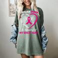 I Wear Pink In Memory Of My Great Aunt Breast Cancer Graphic Women's Comfort Colors T-Shirt Berry