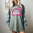 I Wear Pink In Memory Of My Mom Breast Cancer Awareness Raglan Baseball Tee Women's Comfort Colors T-Shirt Berry
