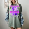 I Wear Purple In Memory Of My Husband Pancreatic Cancer Premium Tri-Blend Women's Comfort Colors T-Shirt Berry