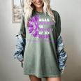 I Wear Purple In Memory Of My Mom Pancreatic Cancer Ribbon Women's Comfort Colors T-Shirt Berry I Wear Purple In Memory Of My Mom Pancreatic Cancer Ribbon Women's Comfort Colors T-Shirt Berry