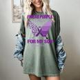 I Wear Purple In Memory For My Son Epilepsy Awareness Ribbon Women's Comfort Colors T-Shirt Berry
