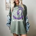 I Wear Purple In Memory Of Uncle Epilepsy Awareness Graphic Women's Comfort Colors T-Shirt Berry
