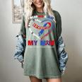 I Wear Red & Blue In My Memory Of My Mom CHD Awareness Month Women's Comfort Colors T-Shirt Berry