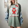 I Wear Red In Memory Of My Husband Heart Disease Awareness Women's Comfort Colors T-Shirt Berry