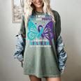 I Wear Teal And Purple In Memory Of My Girlfriend Women's Comfort Colors T-Shirt Berry