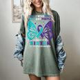 I Wear Teal And Purple In Memory Of My Sister Women's Comfort Colors T-Shirt Berry I Wear Teal And Purple In Memory Of My Sister Women's Comfort Colors T-Shirt Berry
