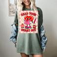 Women's Read Your Heart Out Groovy Bookish Valentine Day Women Girls Women's Comfort Colors T-Shirt Berry