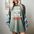 Xmas Nurse Graduation Keep Calm I'm Almost A Nurse Women's Comfort Colors T-Shirt Berry
