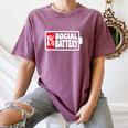 1 Social Battery Sarcastic Introverted Men Women Women's Comfort Colors T-Shirt Blue Jean