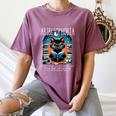 Abibliophobia Cat Reading Bookworm Reader Nerd For Men Women Girls Kids Women's Comfort Colors T-Shirt Blue Jean