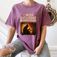 Bigfoot Saturday Morning Nostalgia Women's Comfort Colors T-Shirt Blue Jean