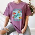 Cartoon Sarcasm Anti-Social Nihilism Introvert Fish Women's Comfort Colors T-Shirt Blue Jean