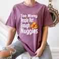 Chicken Nugget Saying Introvert Nuggie Foodie Food Women's Comfort Colors T-Shirt Blue Jean Chicken Nugget Saying Introvert Nuggie Foodie Food Women's Comfort Colors T-Shirt Blue Jean