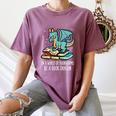 Be A Dragon Read Reading Book Librarian Men Women Kids Women's Comfort Colors T-Shirt Blue Jean