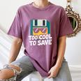 Floppy Disk Retro Tech Nostalgia Old School Computing Humor Women's Comfort Colors T-Shirt Blue Jean