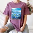 Frutiger Aero Aesthetic Tech Ocean Underwater Fishes Women's Comfort Colors T-Shirt Blue Jean Frutiger Aero Aesthetic Tech Ocean Underwater Fishes Women's Comfort Colors T-Shirt Blue Jean