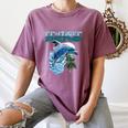 Frutiger Aero Splashy Dolphin Y2k Aesthetic Graphic Women's Comfort Colors T-Shirt Blue Jean