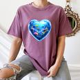 Frutiger Aero Y2K Heart Women's Comfort Colors T-Shirt Blue Jean