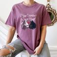 Happy Valentines Day Self Introvert Humor Antisocial Women's Comfort Colors T-Shirt Blue Jean