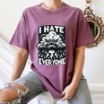 I Hate Everyone Introvert Anti-Social Dark Humor Women's Comfort Colors T-Shirt Blue Jean