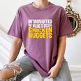 Introvert Antisocial Chicken Nugget Lover Foodie Women's Comfort Colors T-Shirt Blue Jean